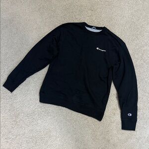Champion Men's Classic Black Crewneck Sweater